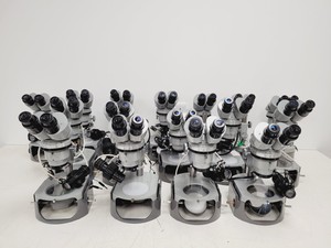 Thumbnail image of Job Lot of 16 Grey Nikon Stereo Microscopes & Transformers Lab