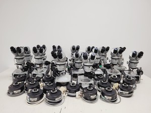 Thumbnail image of Job Lot of 16 Grey Nikon Stereo Microscopes & Transformers Lab