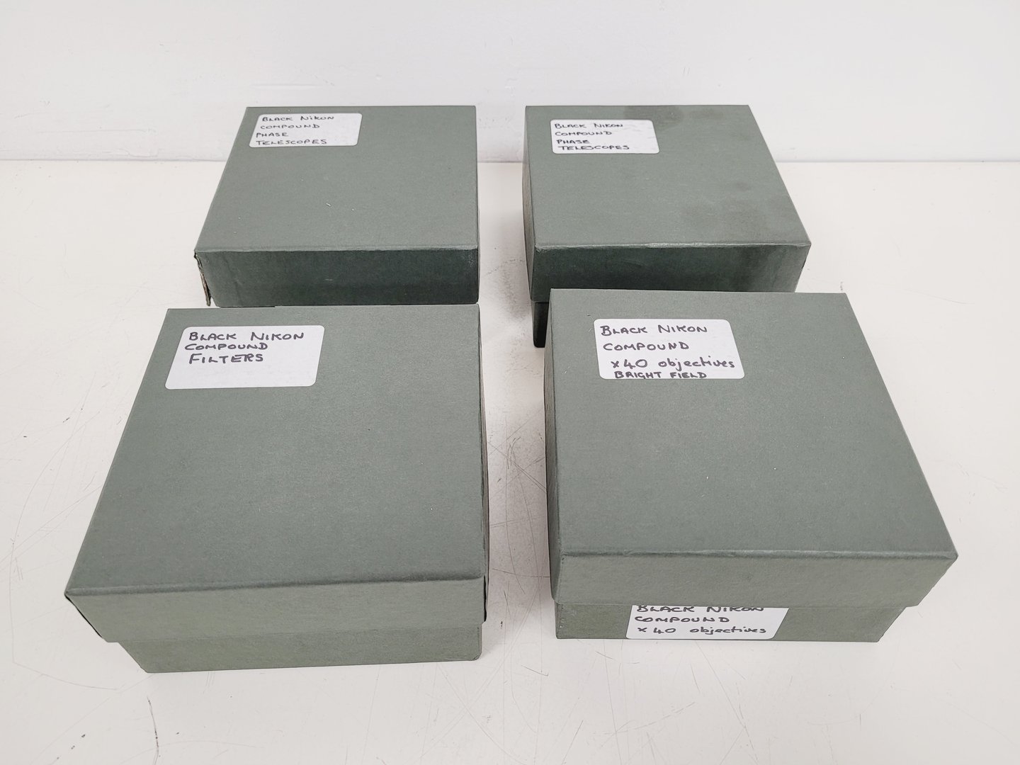 Image of Job lot of 21 x Black Nikon Compound Microscopes with Accessories Lab