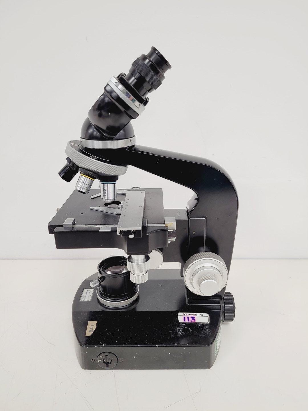 Image of Job lot of 21 x Black Nikon Compound Microscopes with Accessories Lab