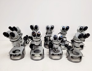 Thumbnail image of Job Lot of 9 Grey Nikon Stereo Microscopes & Transformers Lab