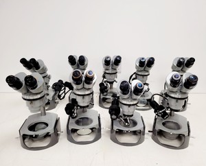 Thumbnail image of Job Lot of 9 Grey Nikon Stereo Microscopes & Transformers Lab