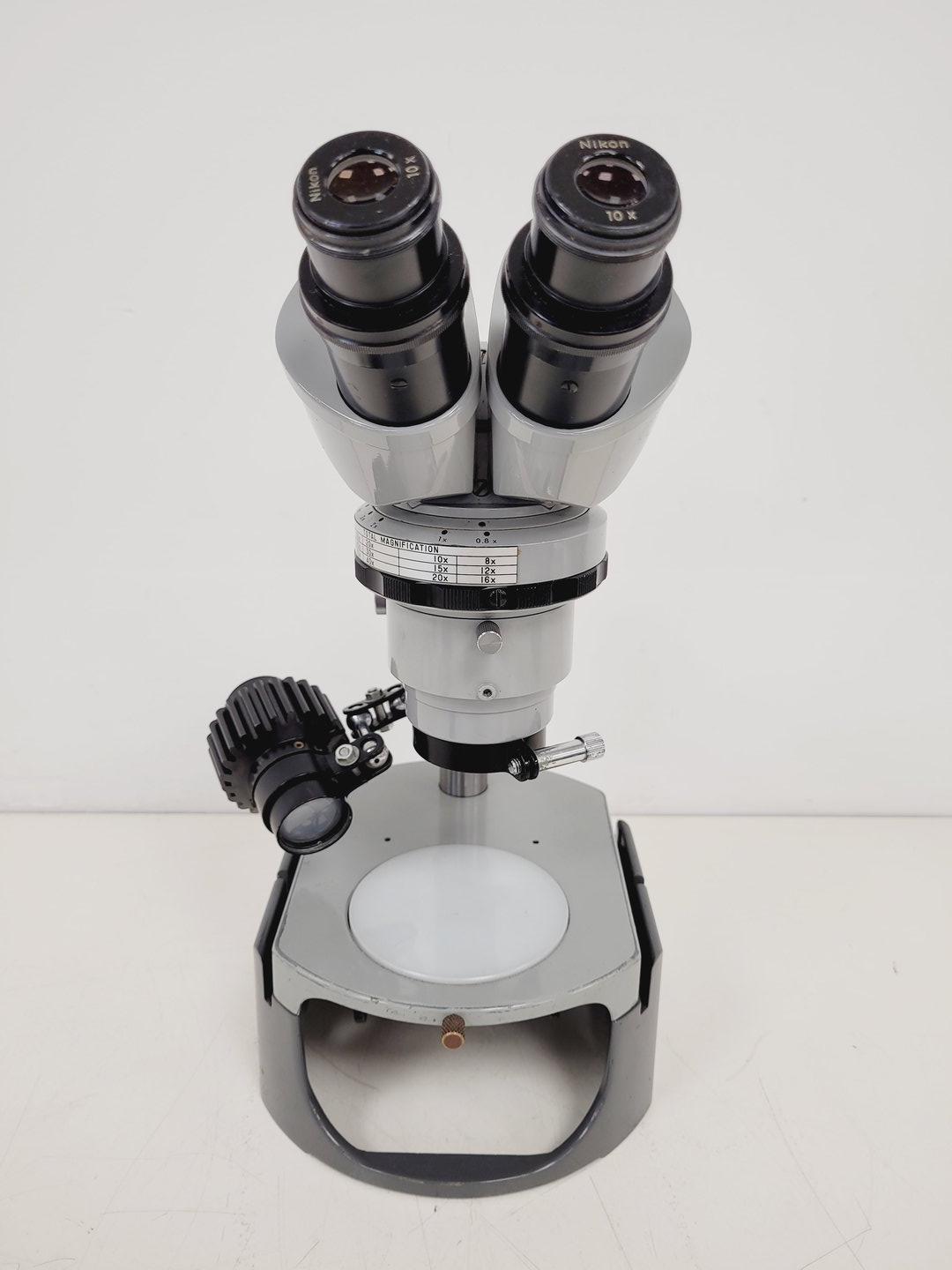 Image of Job Lot of 9 Grey Nikon Stereo Microscopes & Transformers Lab