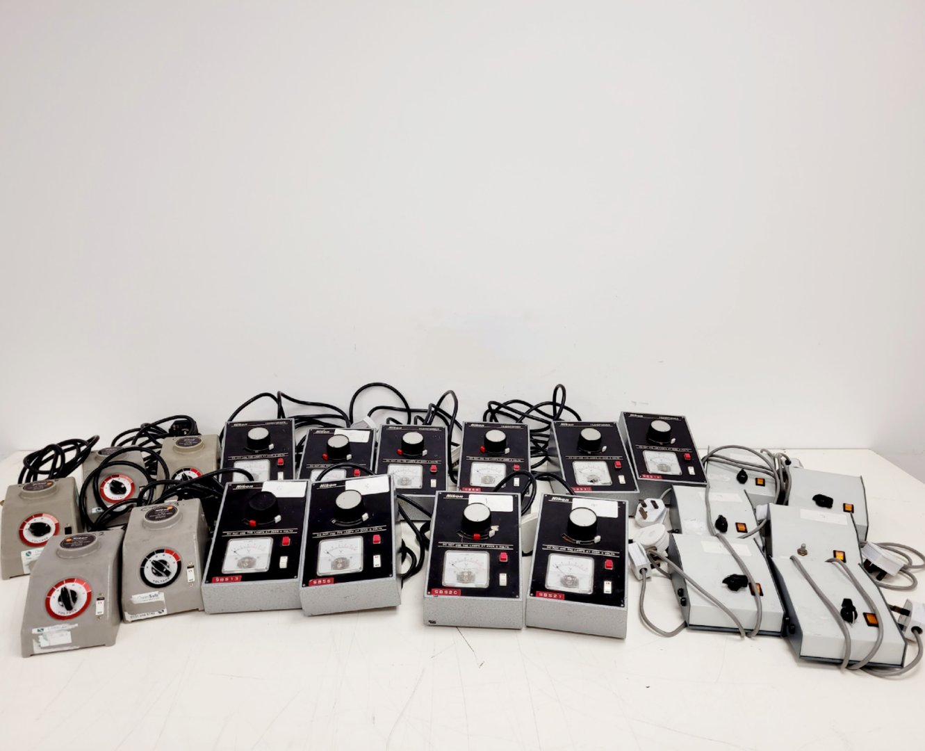 Image of Job Lot of Nikon Microscope Lamp Power Supply Transformers Lab