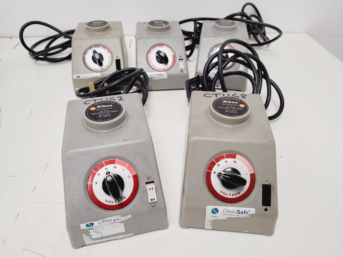 Image of Job Lot of Nikon Microscope Lamp Power Supply Transformers Lab
