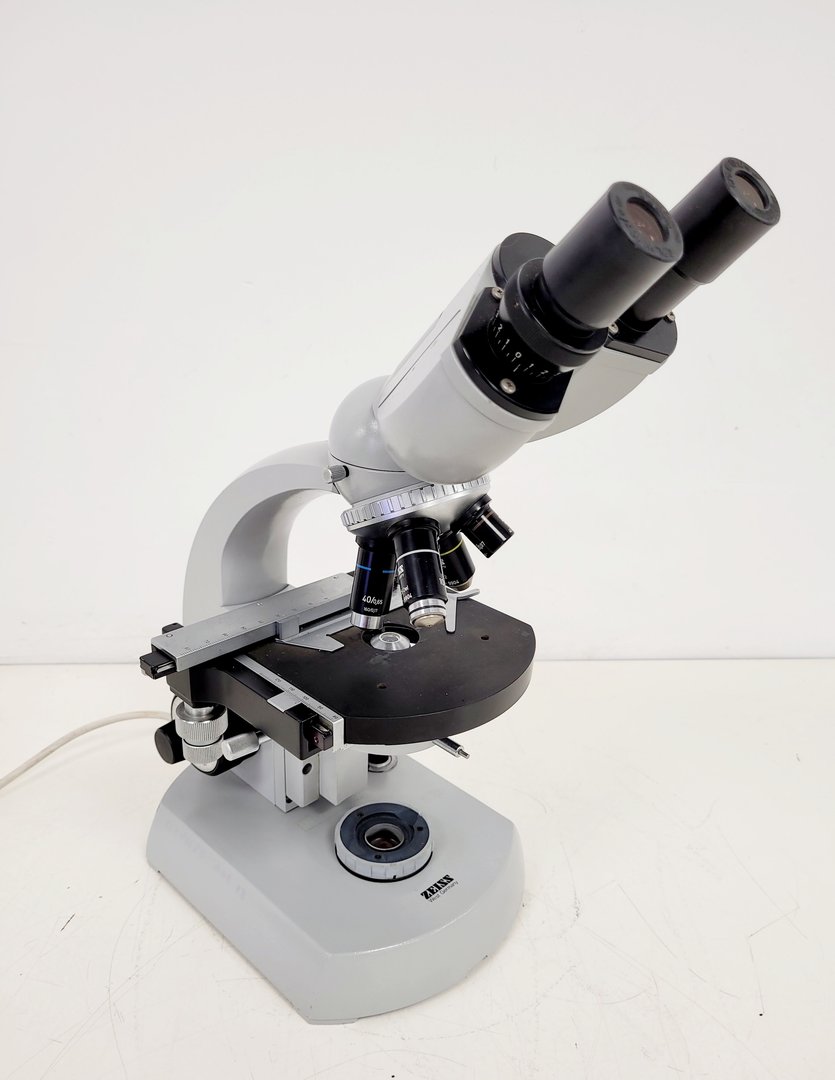 Image of Carl Zeiss Binocular Microscope w/ 4 Objectives 100/1.25 Oel 160/- Lab