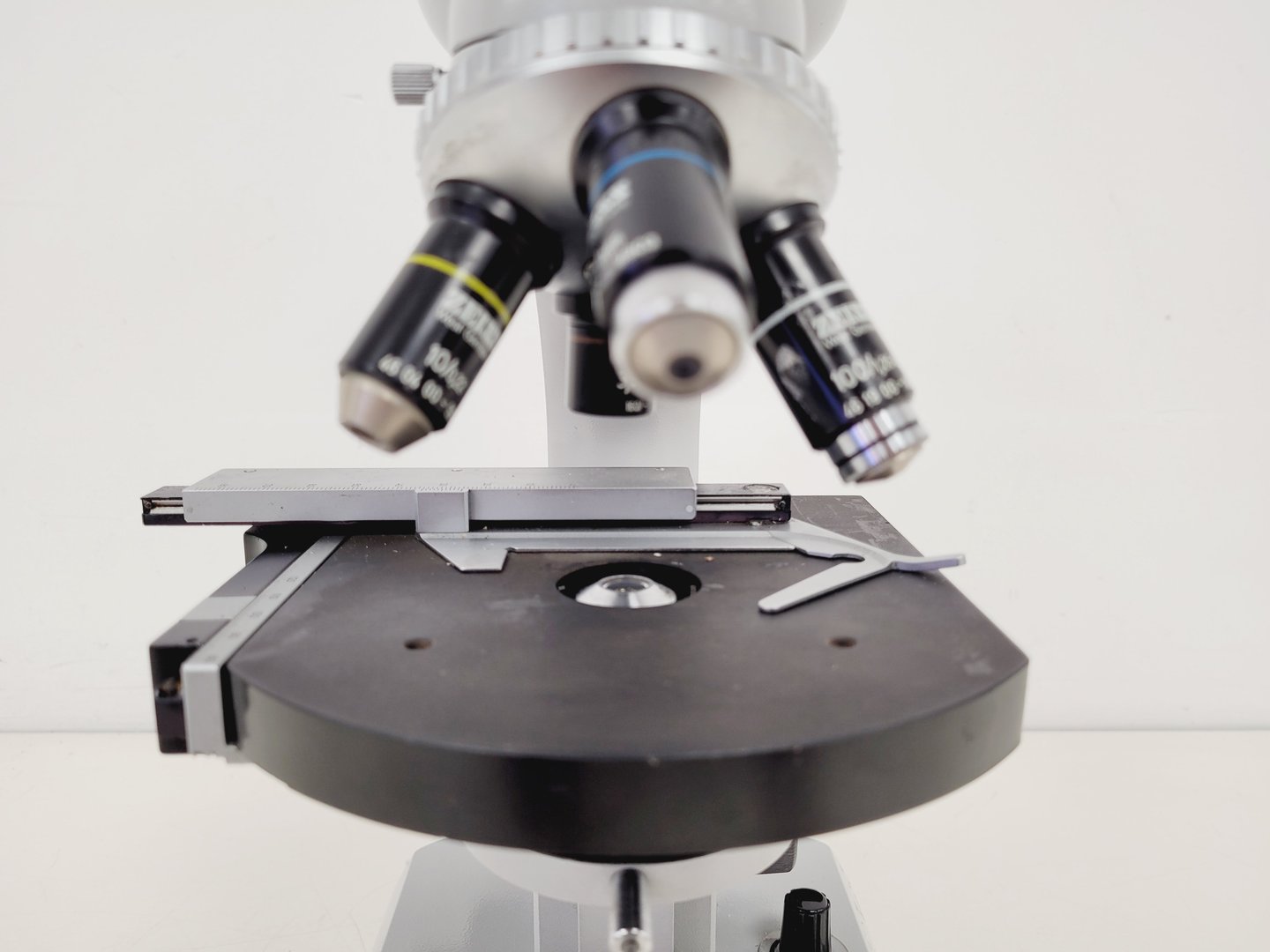 Image of Carl Zeiss Binocular Microscope w/ 4 Objectives 100/1.25 Oel 160/- Lab