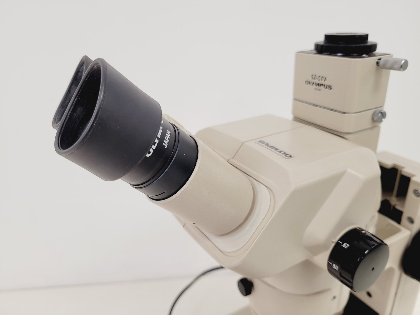 Image of Olympus SZ40 Stereo Zoom Microscope SZ-ST with SZ-CTV C-Mount Camera Adapter Lab