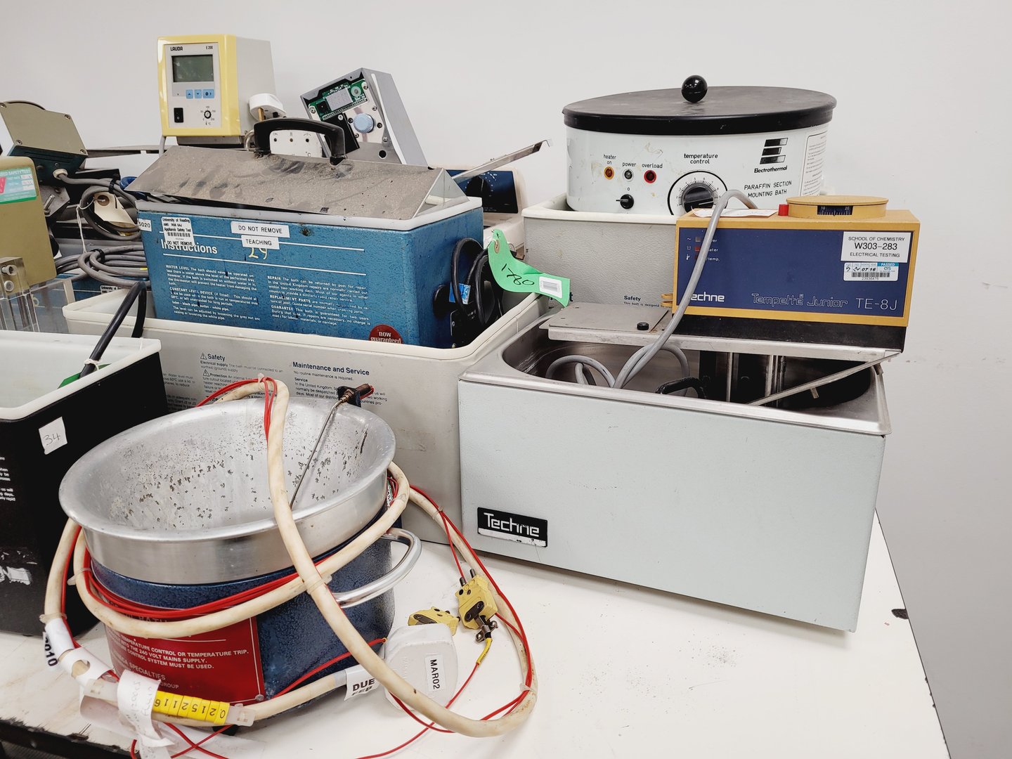 Image of Job Lot of Laboratory Water Baths - Stirred, Unstirred, Grant, Haake, Techne Lab