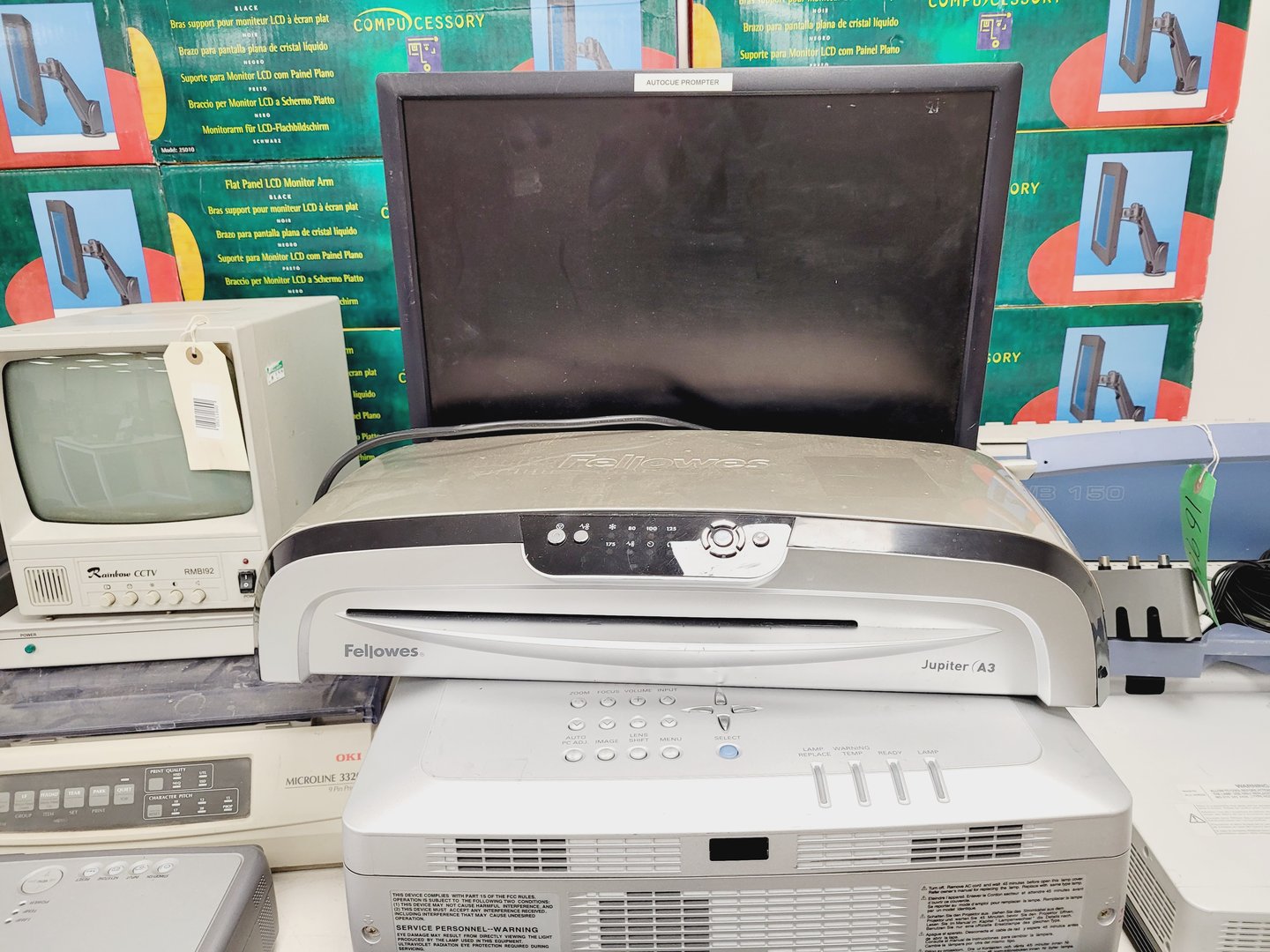 Image of Large IT & AV Equipment Job Lot - Projectors, Cameras, VHS, DVD, - Nikon, JVC,