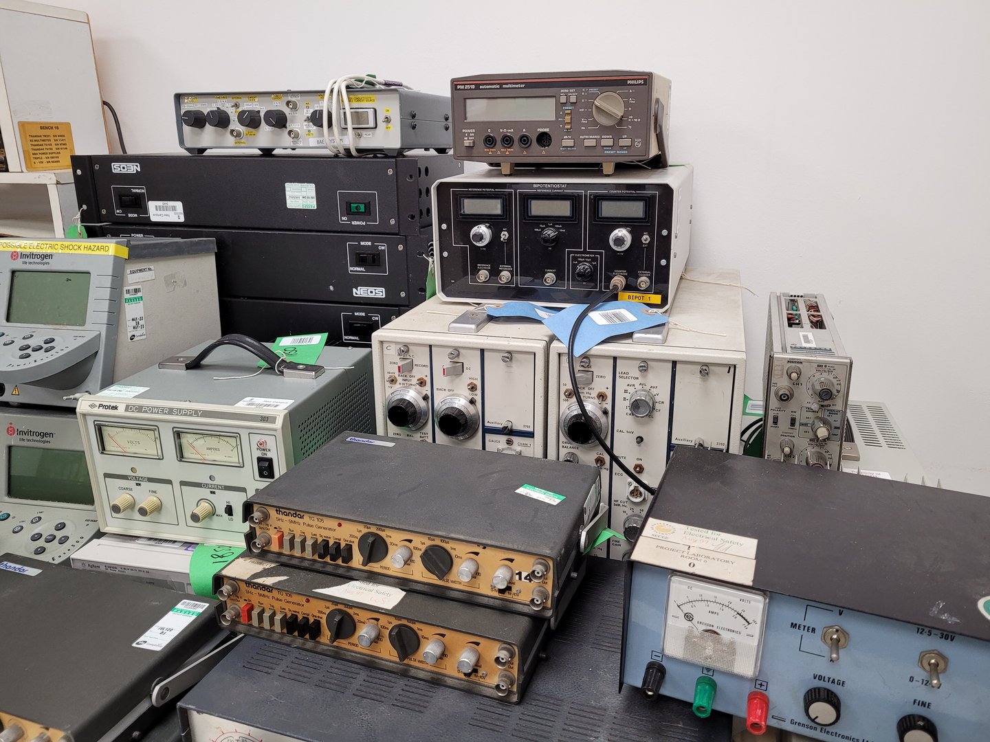 Image of Large Lot Electrical Engineering Units Power Supplies, Pulse Function Generators