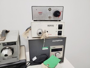 Thumbnail image of Job Lot of Microscope Power Supplies & Light Sources - Olympus, Nikon, Swift Lab