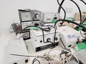 Thumbnail image of Job Lot of Microscope Power Supplies & Light Sources - Olympus, Nikon, Swift Lab