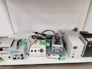 Thumbnail image of Job Lot of Microscope Power Supplies & Light Sources - Olympus, Nikon, Swift Lab
