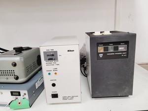 Thumbnail image of Job Lot of Microscope Power Supplies & Light Sources - Olympus, Nikon, Swift Lab