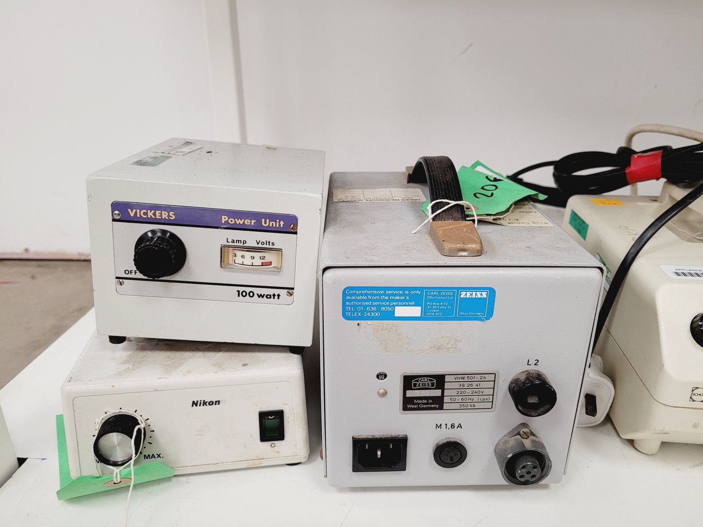 Image of Job Lot of Microscope Power Supplies & Light Sources - Olympus, Nikon, Swift Lab
