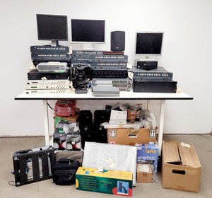 Thumbnail image of Lot of IT & AV Equipment, Monitors, Speakers, CD DVD Players, Switches, Mixers 