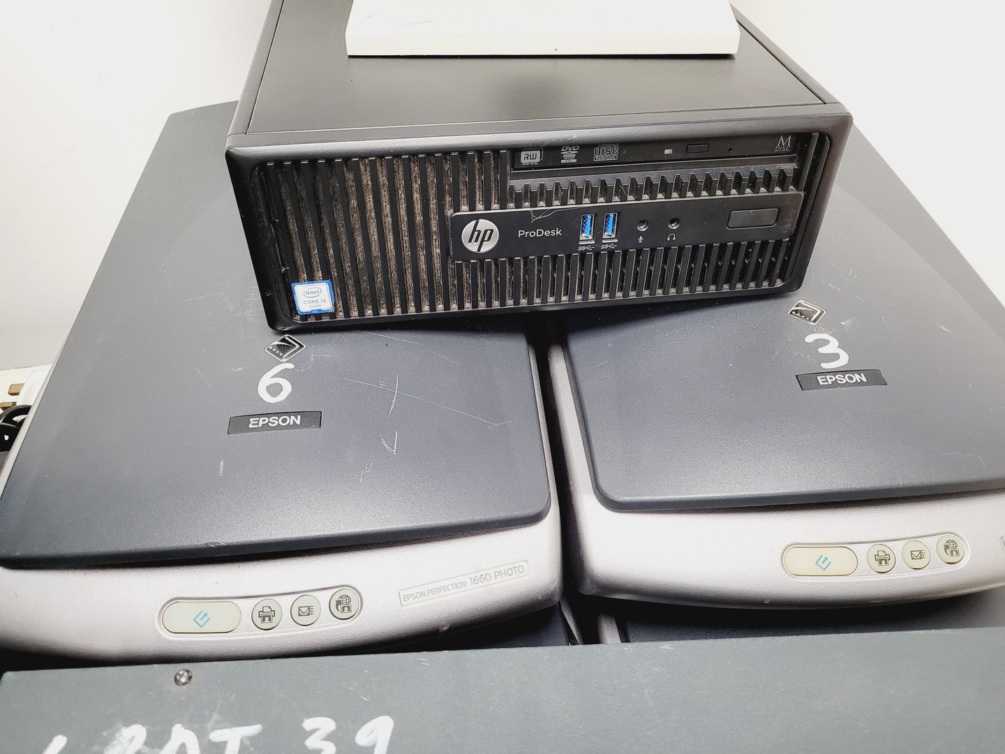 Image of Lot of IT & AV Equipment, Monitors, Speakers, CD DVD Players, Switches, Mixers 