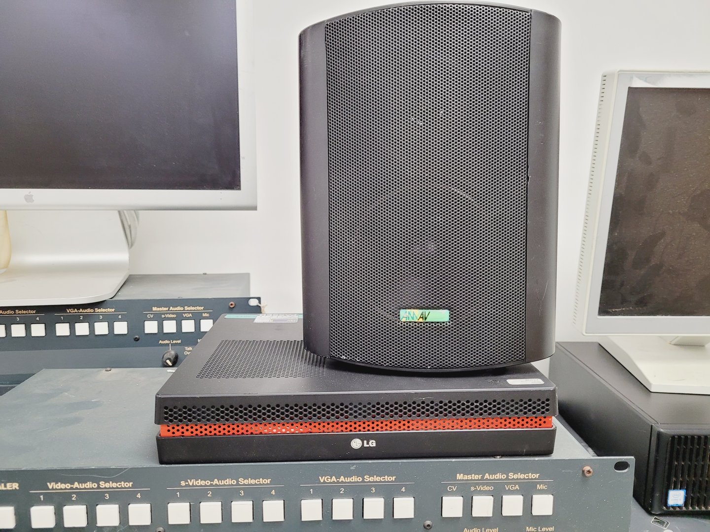 Image of Lot of IT & AV Equipment, Monitors, Speakers, CD DVD Players, Switches, Mixers 