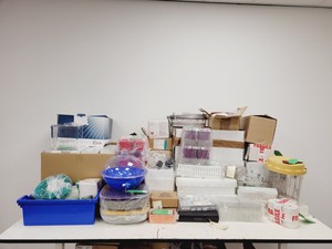 Thumbnail image of Job Lot of Laboratory Plastic Consumables, Tubes, Tips, Plates, Stands, Filters 