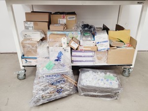 Thumbnail image of Job Lot of Laboratory Plastic Consumables, Tubes, Tips, Plates, Stands, Filters 