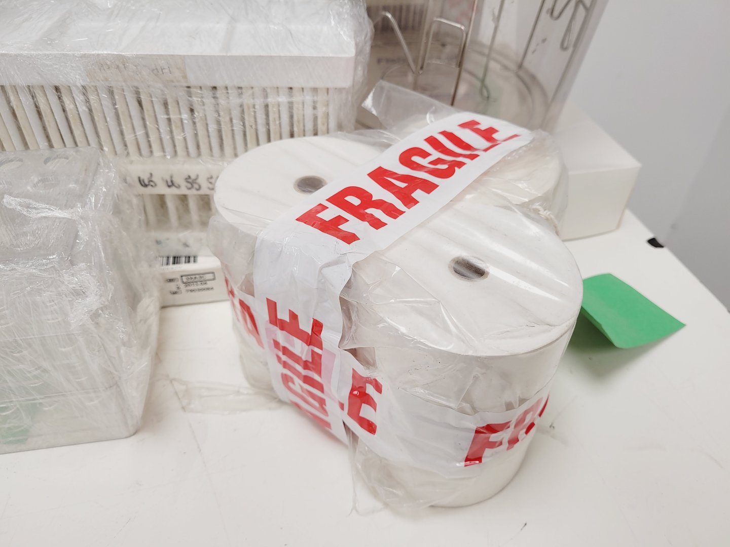 Image of Job Lot of Laboratory Plastic Consumables, Tubes, Tips, Plates, Stands, Filters 
