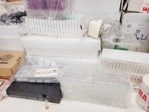 Thumbnail image of Job Lot of Laboratory Plastic Consumables, Tubes, Tips, Plates, Stands, Filters 