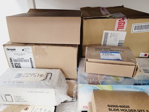 Thumbnail image of Job Lot of Laboratory Plastic Consumables, Tubes, Tips, Plates, Stands, Filters 