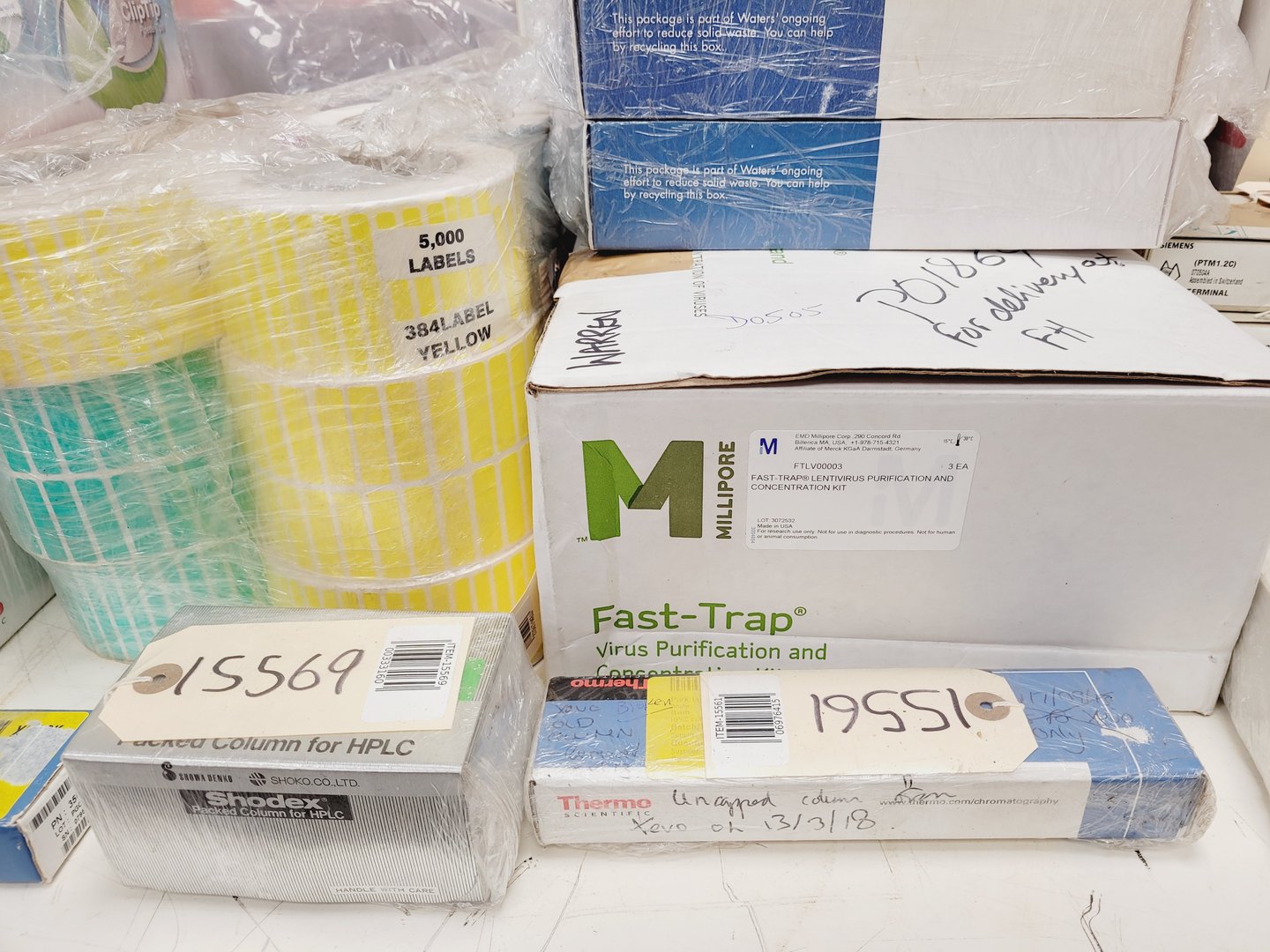 Image of Job Lot of Laboratory Plastic Consumables, Tubes, Tips, Plates, Vials, Filters 