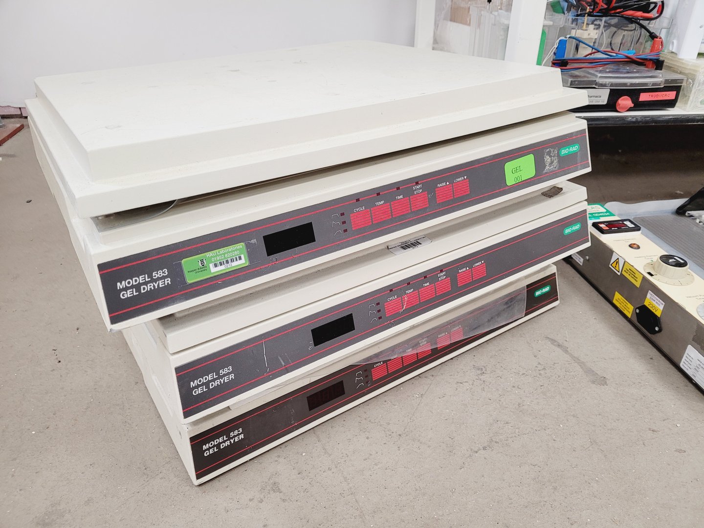 Image of Job Lot of Electrophoresis Tanks & Gel Dryers - Bio-Rad, Pharmacial, Flowgen Lab