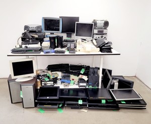 Thumbnail image of Large Job Lot of Multimedia AV/IT Equipment - Displays, Cameras, Keyboards, PCs 