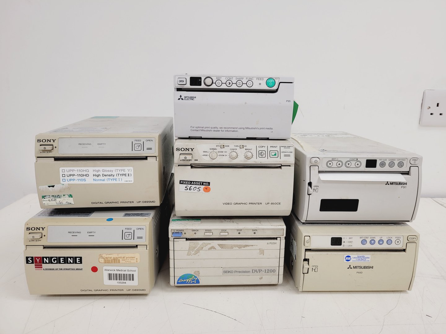 Image of Lot of Thermal Monochrome Thermal Digital Laboratory Printers - Mitsubishi, Sony