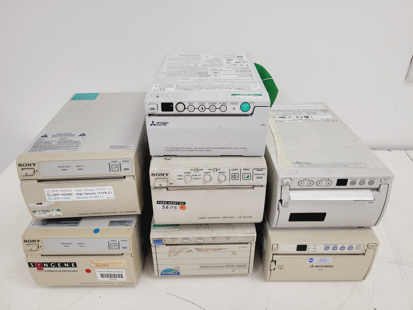 Image of Lot of Thermal Monochrome Thermal Digital Laboratory Printers - Mitsubishi, Sony