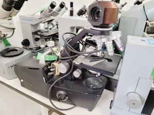 Thumbnail image of Job Lot of Laboratory Benchtop Microscopes & Accessories - Swift, Vickers, Leitz