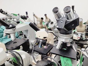 Thumbnail image of Job Lot of Laboratory Benchtop Microscopes & Accessories - Swift, Vickers, Leitz