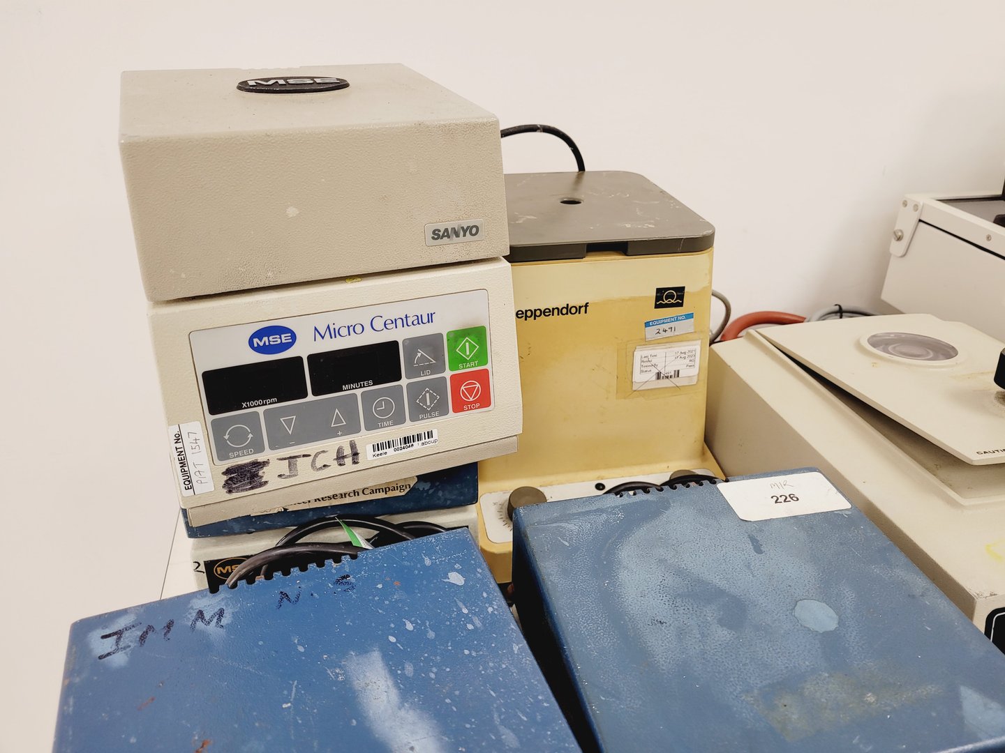 Image of Job Lot of Benchtop Laboratory Centrifuges - MSE, Sanyo, Fisher, Eppendorf Lab