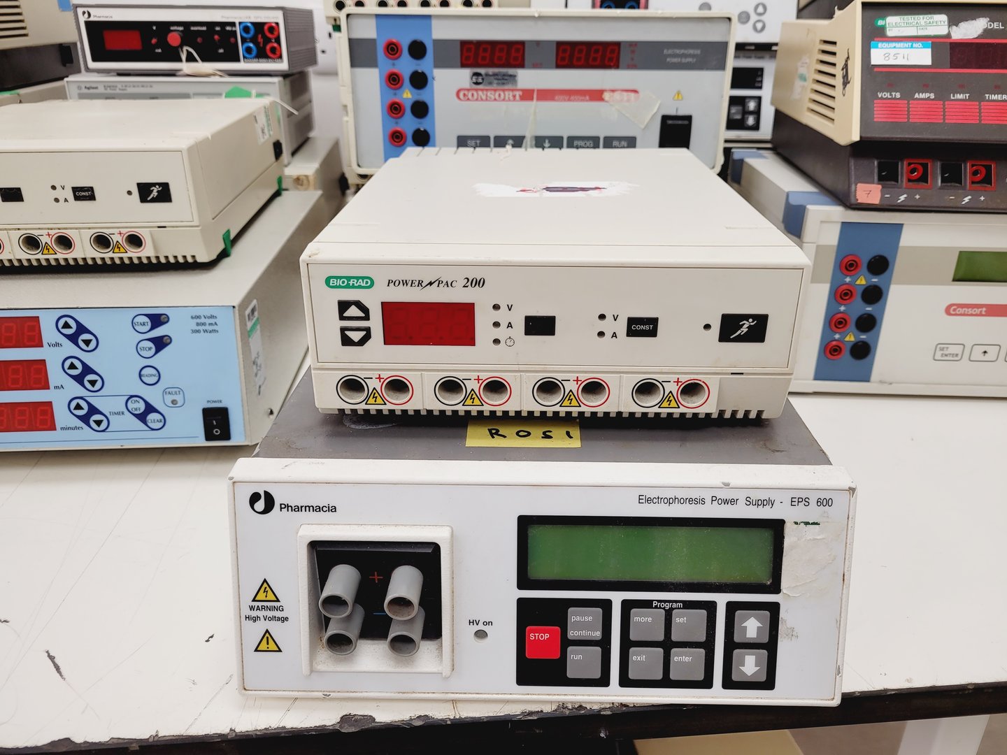 Image of Job Lot of Electrophoresis Power Supplies - Bio-Rad, Agilent, Consort, GE Lab