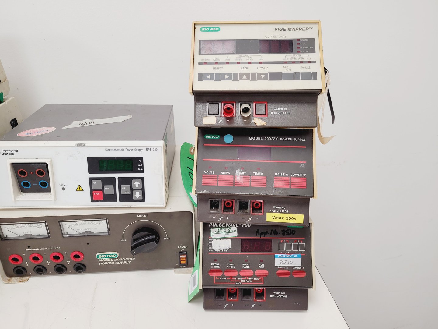 Image of Job Lot of Electrophoresis Power Supplies - Bio-Rad, Agilent, Consort, GE Lab