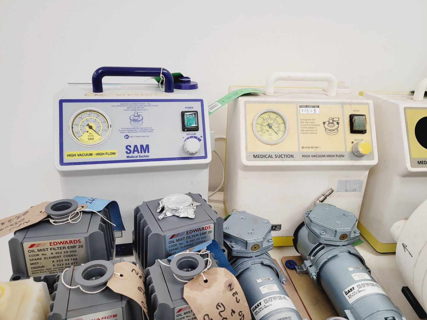 Image of Job Lot of Laboratory Pumps - Air, Liquid, Medical etc. - Edwards, Gast, Welch