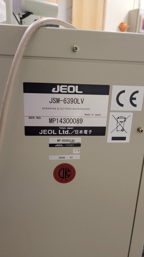 Image of JEOL JSM-6390 LV Scanning Electron Microscope SEM & Gatan Alto 2100 Cryo Chamber