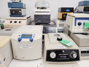 Thumbnail image of Job Lot of Benchtop Laboratory Centrifuges - Eppendorf, MSE, Sanyo, Beckman Lab