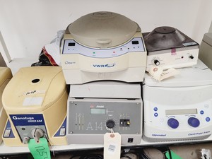 Thumbnail image of Job Lot of Benchtop Laboratory Centrifuges - Eppendorf, MSE, Sanyo, Beckman Lab