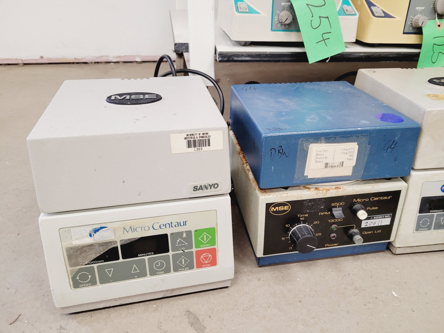 Image of Job Lot of Benchtop Laboratory Centrifuges - Eppendorf, MSE, Sanyo, Beckman Lab