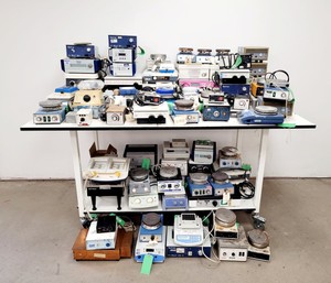 Thumbnail image of Large Job Lot of Laboratory Hotplates, Block Heaters & Magnetic Stirrers Lab