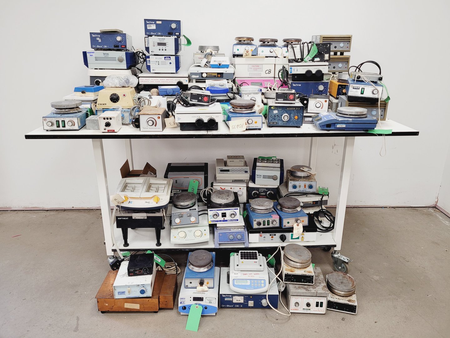 Image of Large Job Lot of Laboratory Hotplates, Block Heaters & Magnetic Stirrers Lab
