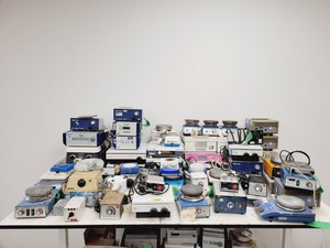 Thumbnail image of Large Job Lot of Laboratory Hotplates, Block Heaters & Magnetic Stirrers Lab