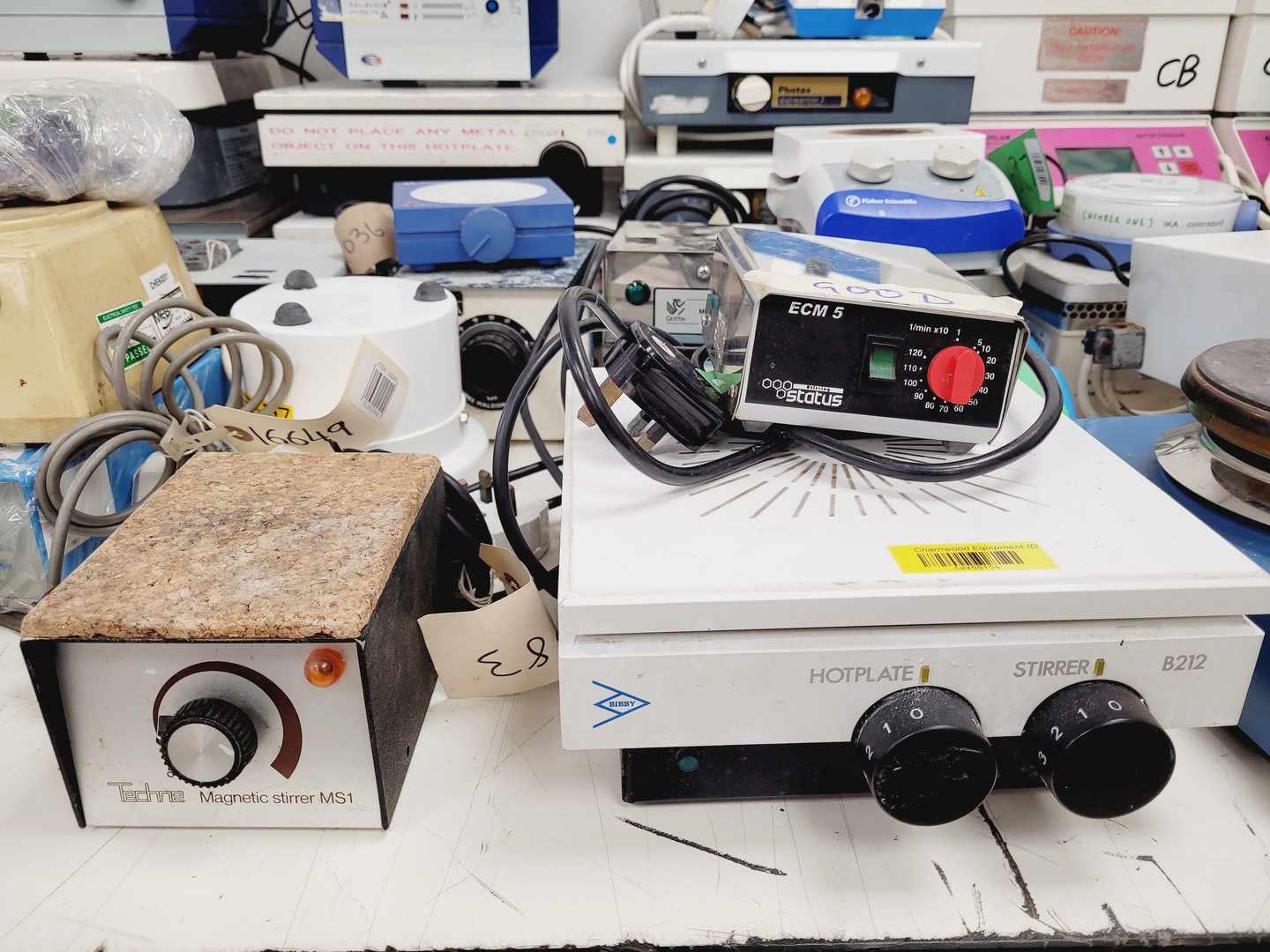 Image of Large Job Lot of Laboratory Hotplates, Block Heaters & Magnetic Stirrers Lab