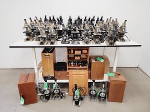 Thumbnail image of Job lot of Vintage Laboratory Microscopes & Accessories - Vickers, Watson, Zeiss