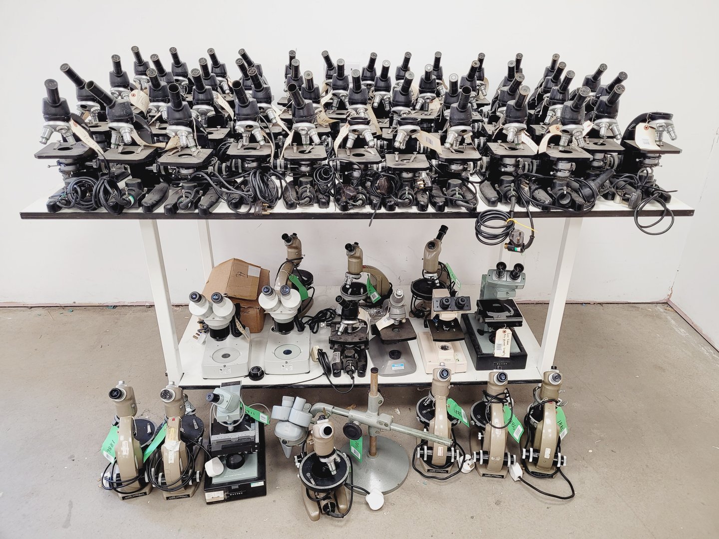 Image of Job Lot of Vintage Microscopes & Objectives  - Cooke, Vickers, Watson, Swift Lab