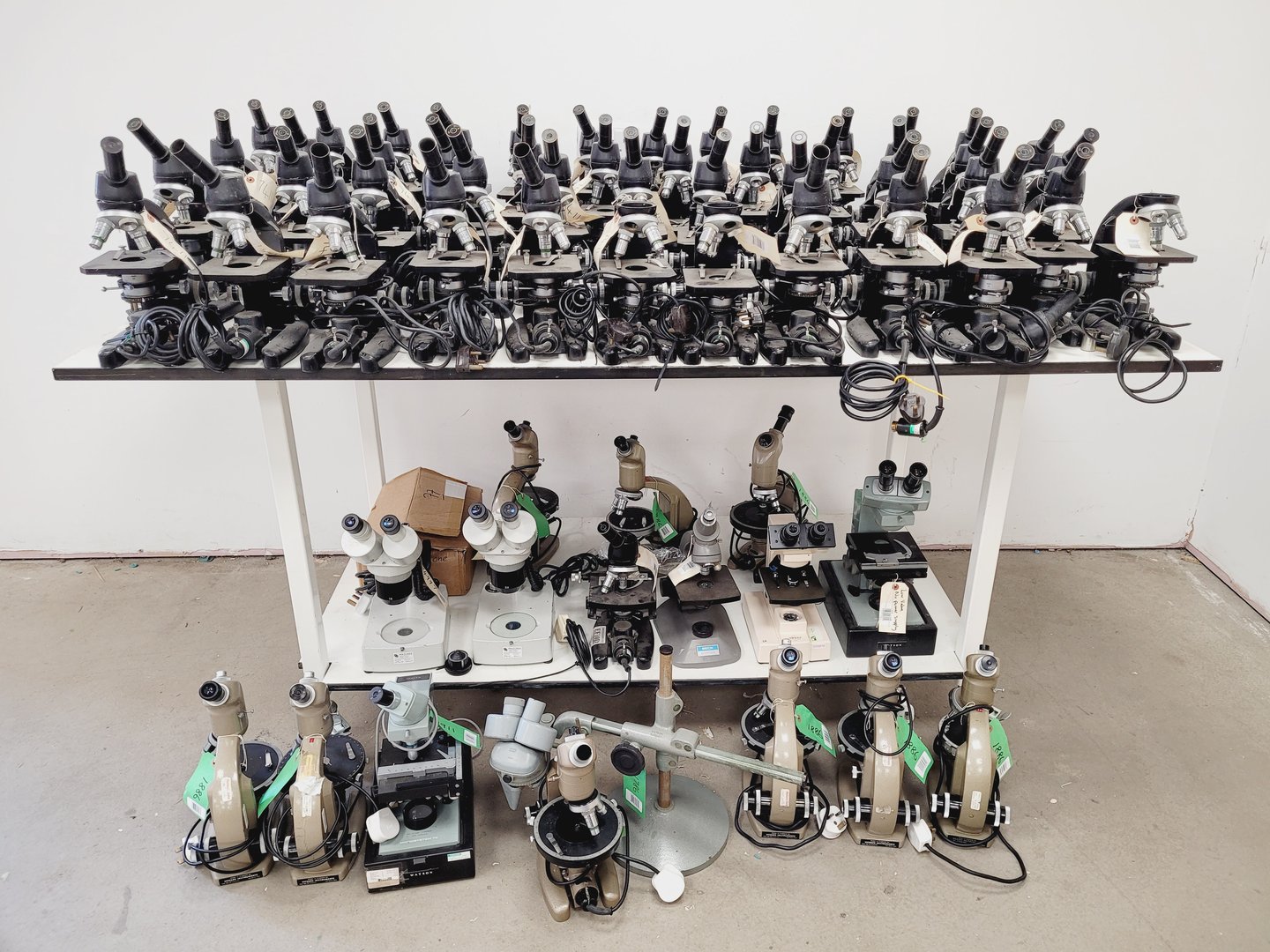Image of Job Lot of Vintage Microscopes & Objectives  - Cooke, Vickers, Watson, Swift Lab